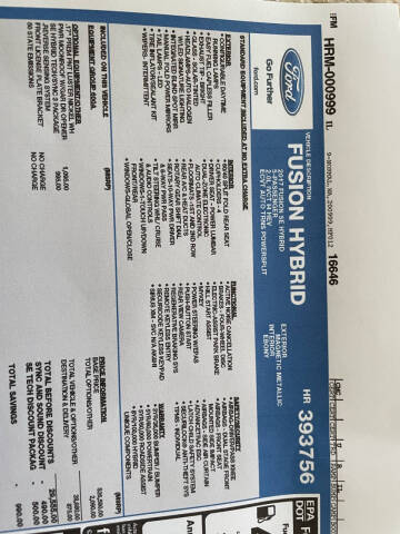 2017 Ford Fusion Hybrid SE