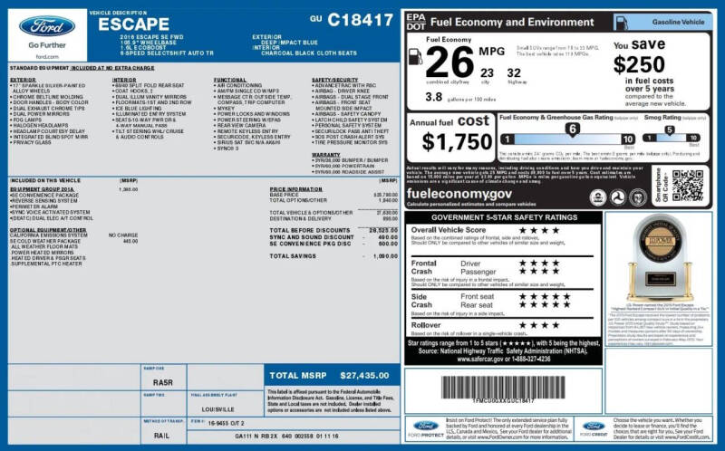 2016 Ford Escape SE