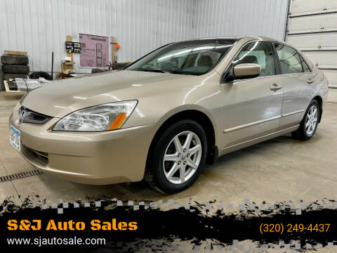 2003 Honda Accord for sale at S&J Auto Sales in South Haven MN