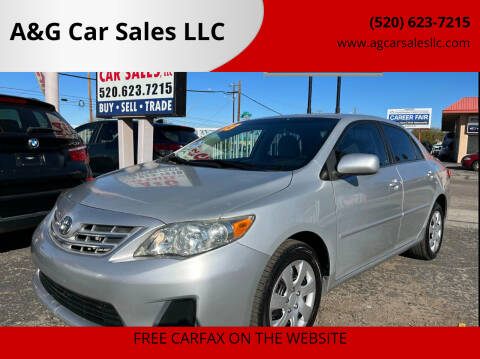 2013 Toyota Corolla for sale at A&G Car Sales  LLC in Tucson AZ