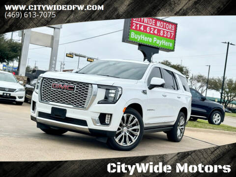 2021 GMC Yukon for sale at CityWide Motors in Garland TX