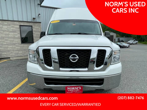 2013 Nissan NV for sale at NORM'S USED CARS INC in Wiscasset ME