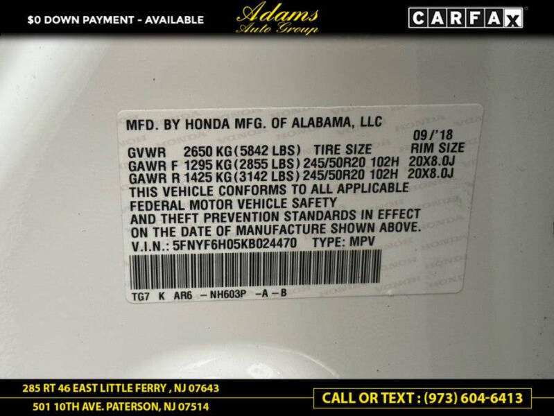 2019 Honda Pilot Elite