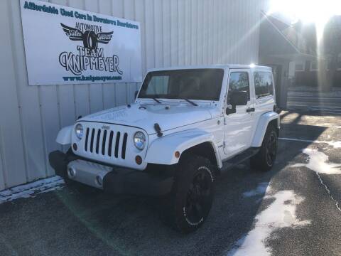 2012 Jeep Wrangler for sale at Team Knipmeyer in Beardstown IL