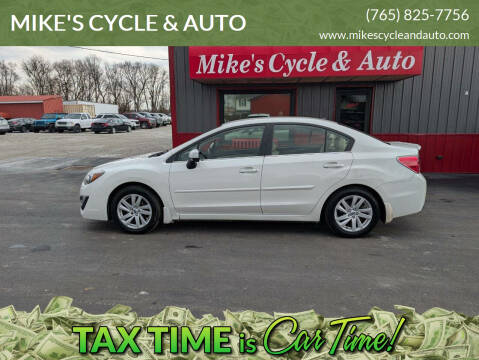 2016 Subaru Impreza for sale at MIKE'S CYCLE & AUTO in Connersville IN