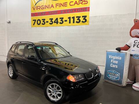 2005 BMW X3 for sale at Virginia Fine Cars in Chantilly VA
