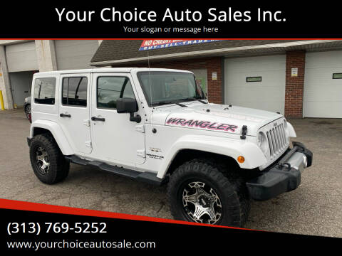 2017 Jeep Wrangler Unlimited for sale at Your Choice Auto Sales Inc. in Dearborn MI