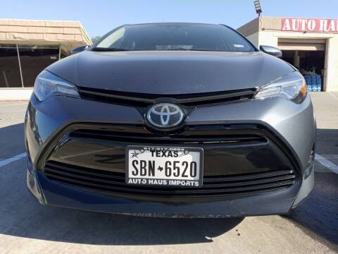 2017 Toyota Corolla for sale at Auto Haus Imports in Grand Prairie TX