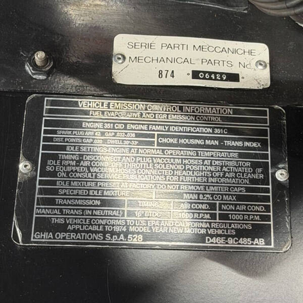 1974 De Tomaso Pantera
