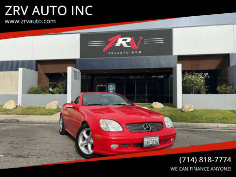 2001 Mercedes-Benz SLK for sale at ZRV AUTO INC in Brea CA