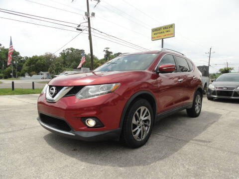 2015 Nissan Rogue for sale at GREAT VALUE MOTORS in Jacksonville FL
