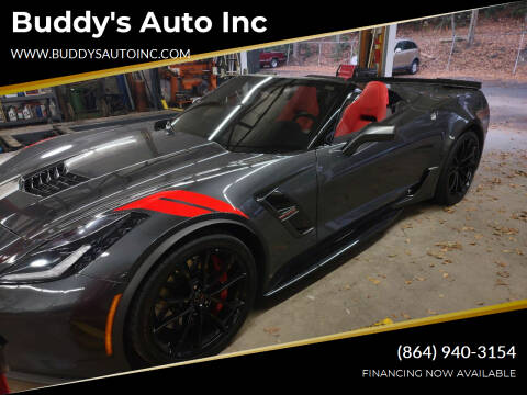 2017 Chevrolet Corvette for sale at Buddy's Auto Inc in Pendleton SC