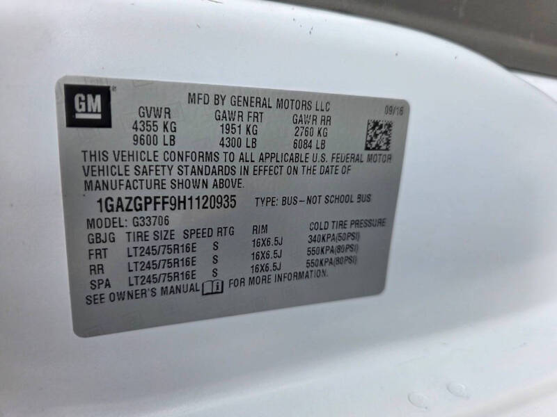 2017 Chevrolet Express LT 3500