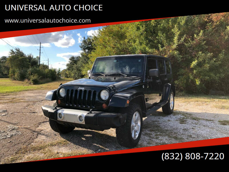 2009 Jeep Wrangler Unlimited for sale at UNIVERSAL AUTO CHOICE in Houston TX