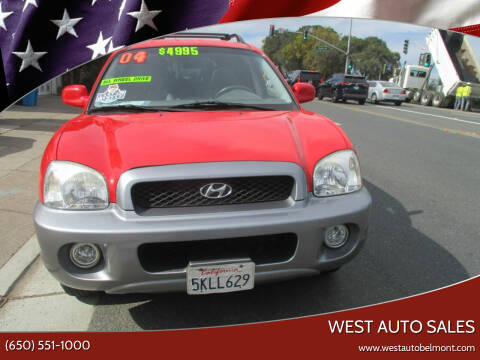 2004 Hyundai Santa Fe for sale at West Auto Sales in Belmont CA