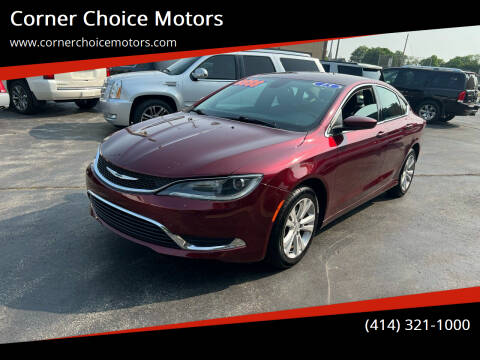 2015 Chrysler 200 for sale at Corner Choice Motors in West Allis WI