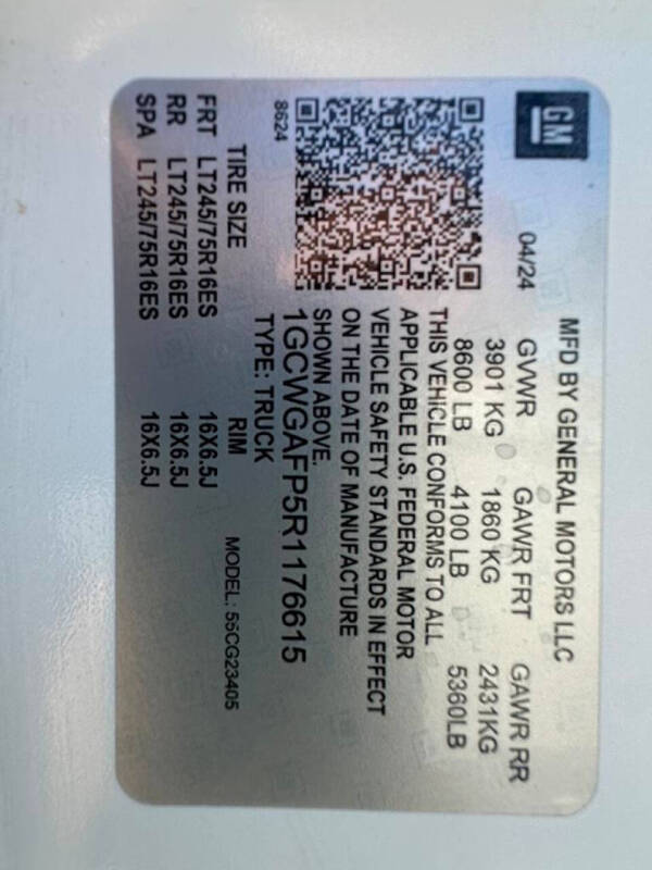 2024 Chevrolet Express 2500