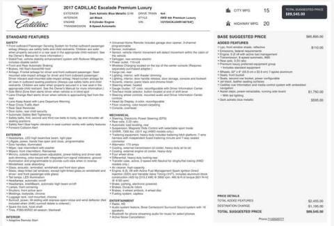 2017 Cadillac Escalade Premium Luxury