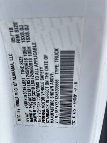 2019 Honda Ridgeline RTL-E