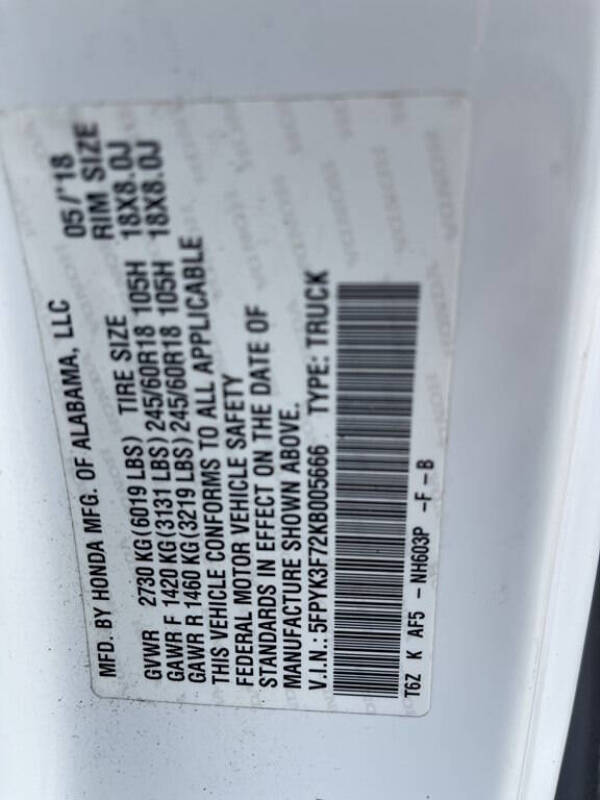 2019 Honda Ridgeline RTL-E