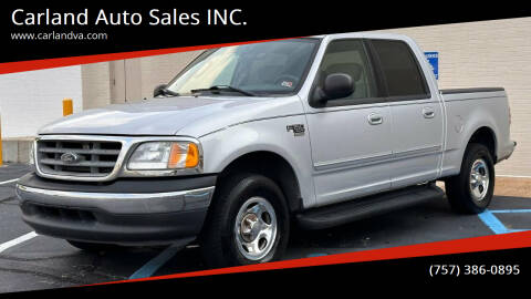 2003 Ford F-150 for sale at Carland Auto Sales INC. in Portsmouth VA