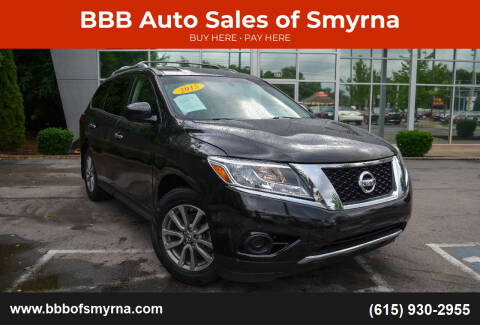 2015 Nissan Pathfinder for sale at BBB Auto Sales of Smyrna in Smyrna TN