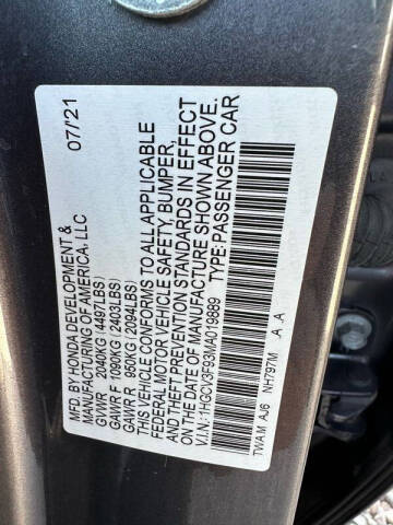 2021 Honda Accord Hybrid Touring