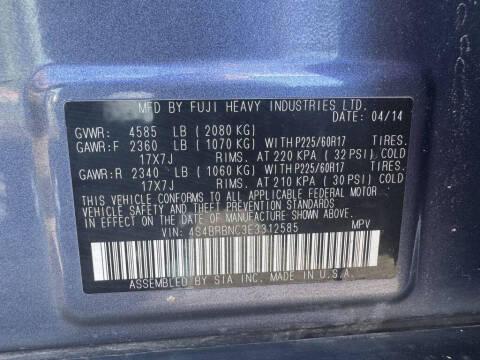 2014 Subaru Outback 2.5i Limited