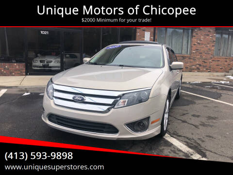 2010 Ford Fusion for sale at Unique Motors of Chicopee in Chicopee MA