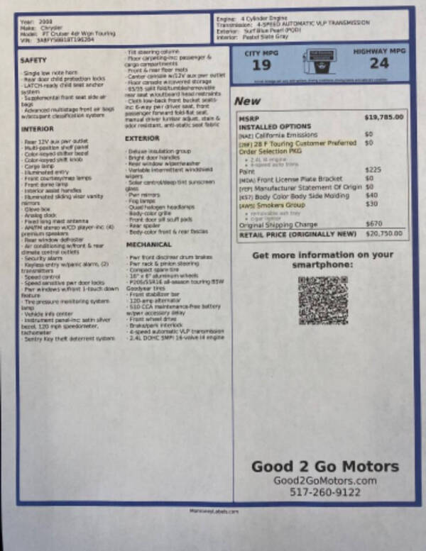 2008 Chrysler PT Cruiser Touring