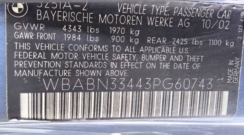 2003 BMW 3 Series 325Ci