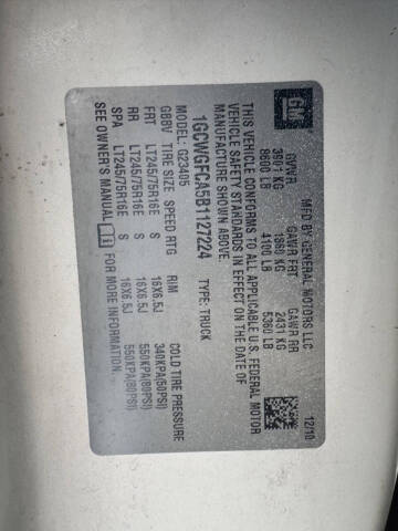 2011 Chevrolet Express 2500