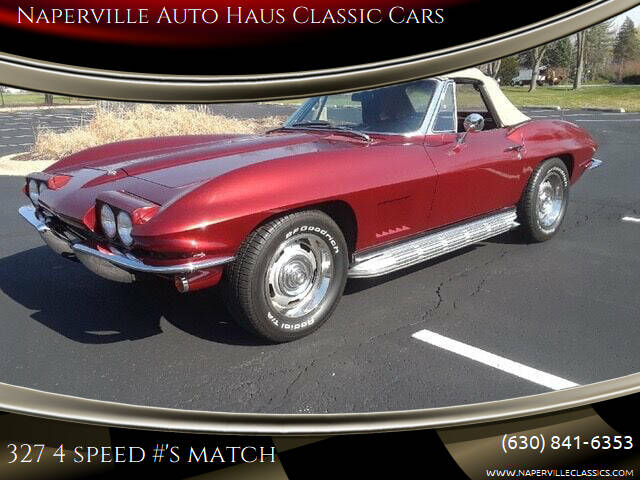 1967 Chevrolet Corvette for sale at Naperville Auto Haus Classic Cars in Naperville IL