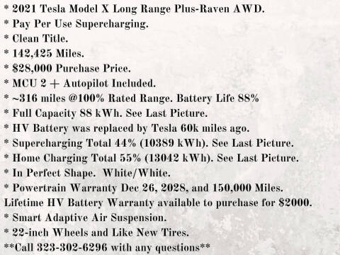 2021 Tesla Model X Long Range Plus