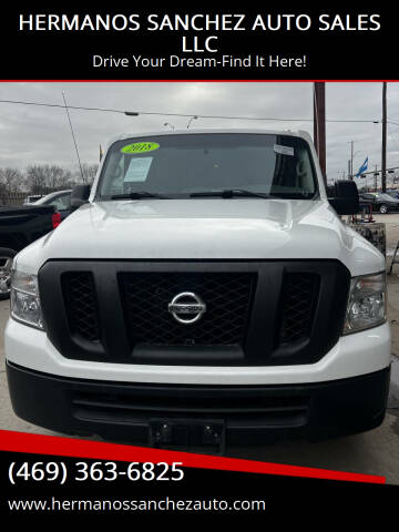 2018 Nissan NV for sale at HERMANOS SANCHEZ AUTO SALES LLC in Dallas TX
