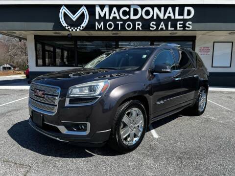 2016 GMC Acadia for sale at MacDonald Motor Sales in High Point NC