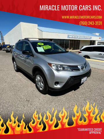 2014 Toyota RAV4 for sale at Miracle Motor Cars Inc. in Victorville CA