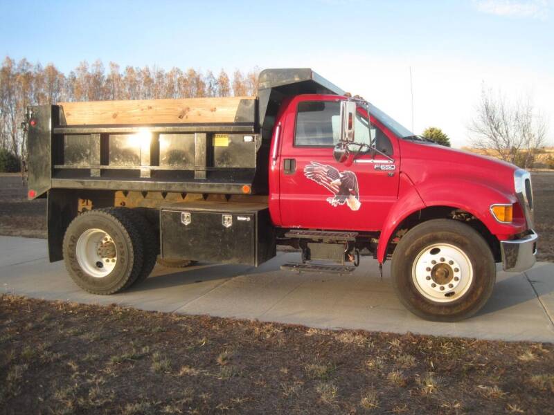 2015 Ford F650 dump truck for sale at IVERSON'S CAR SALES in Canton SD