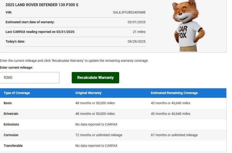 2025 Land Rover Defender 130 P300 S