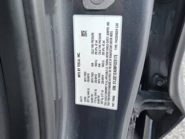 2021 Tesla Model 3 Standard Range Plus