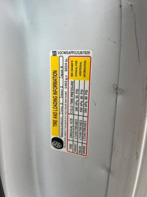 2018 Chevrolet Express 2500