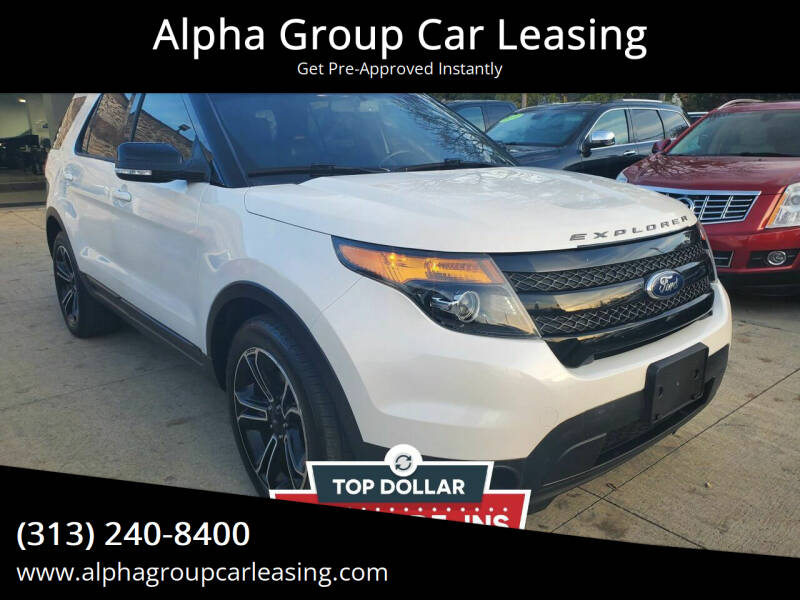 2015 Ford Explorer for sale at Alpha Group Car Leasing in Redford MI