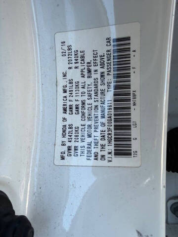 2016 Honda Accord EX-L V6 w/Navi w/Honda Sensing