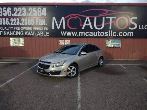 2015 Chevrolet Cruze for sale at MC Autos LLC in Pharr TX