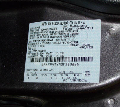 2003 Ford Mustang SVT Cobra