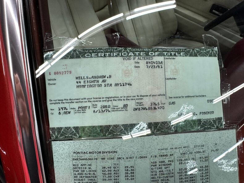 1976 Pontiac Trans Am