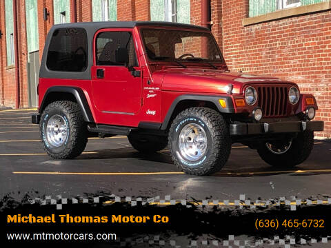 1999 Jeep Wrangler for sale at Michael Thomas Motor Co in Saint Charles MO