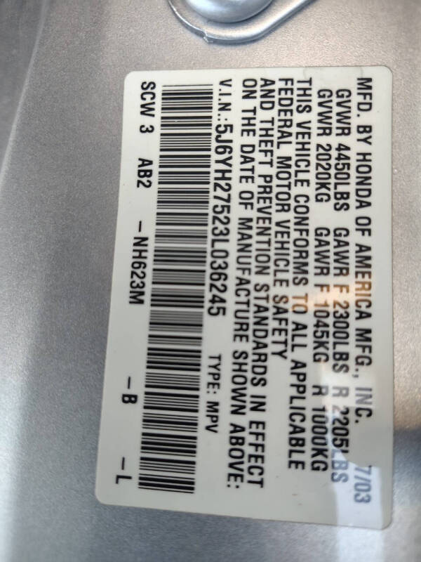 2003 Honda Element EX