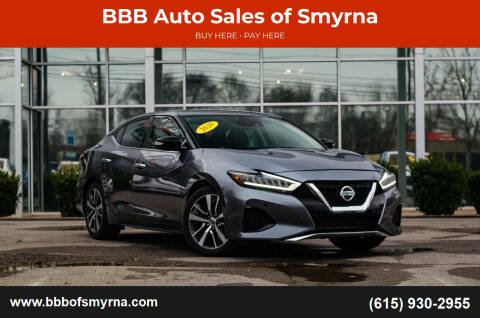 2020 Nissan Maxima for sale at BBB Auto Sales of Smyrna in Smyrna TN