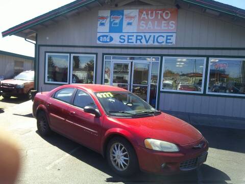 2001 Chrysler Sebring for sale at 777 Auto Sales and Service in Tacoma WA